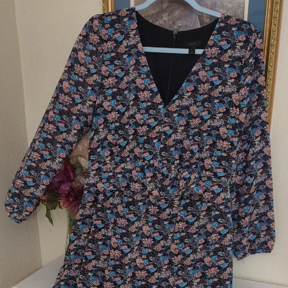 J. Crew Multicolor Floral Long Sleeve Dress - Picture 6 of 14